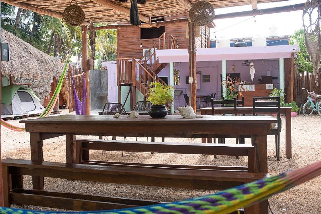 Mapache Hostel&Camping Isla Holbox Exterior foto